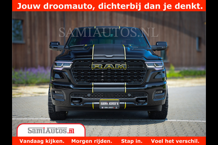 Dodge Ram 1500 Limited Night High Output 540HP 706Nm | Massage + Full Option | De Meest Luxe en Volle Pick-Up in zijn Klasse | Comfortabele Dubbele Cabine met Royale 5 Zitplaatsen | BPM vrij | Nu Leverbaar uit Voorraad | Voorraad Nr 2327 - 5407