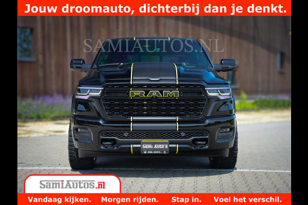 Dodge Ram 1500 Limited Night High Output 540HP 706Nm | Massage + Full Option | De Meest Luxe en Volle Pick-Up in zijn Klasse | Comfortabele Dubbele Cabine met Royale 5 Zitplaatsen | BPM vrij | Nu Leverbaar uit Voorraad | Voorraad Nr 2327 - 5407