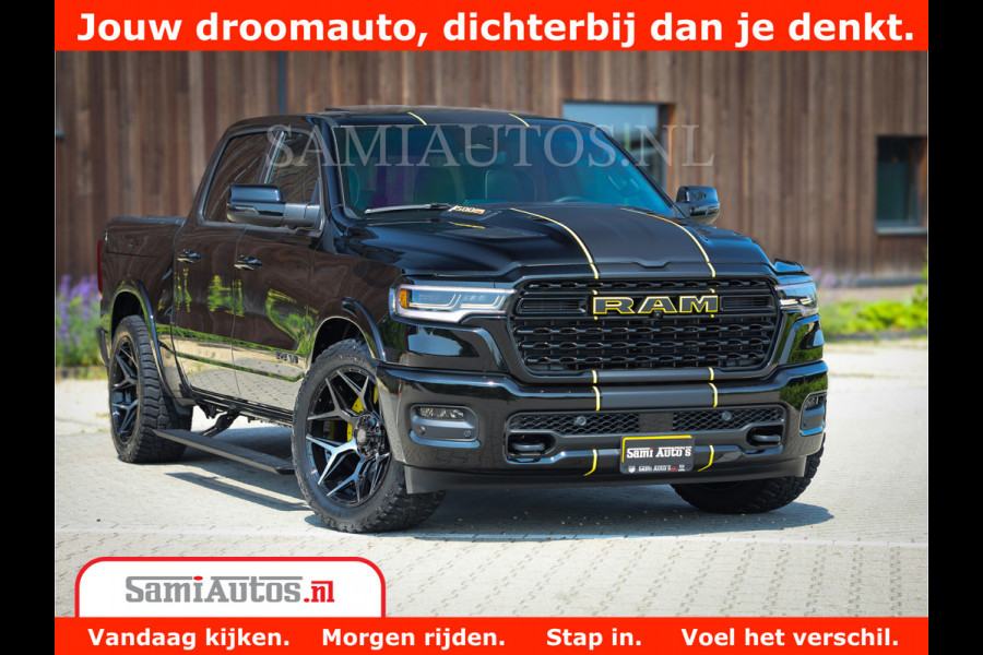 Dodge Ram 1500 Limited Night High Output 540HP 706Nm | Massage + Full Option | De Meest Luxe en Volle Pick-Up in zijn Klasse | Comfortabele Dubbele Cabine met Royale 5 Zitplaatsen | BPM vrij | Nu Leverbaar uit Voorraad | Voorraad Nr 2327 - 5407