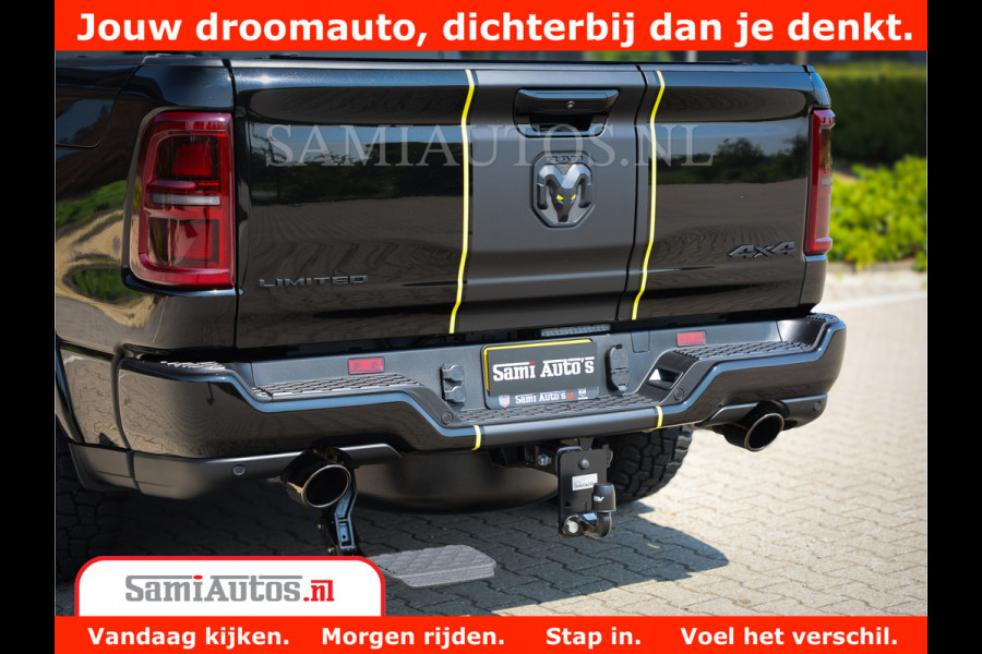 Dodge Ram 1500 Limited Night High Output 540HP 706Nm | Massage + Full Option | De Meest Luxe en Volle Pick-Up in zijn Klasse | Comfortabele Dubbele Cabine met Royale 5 Zitplaatsen | BPM vrij | Nu Leverbaar uit Voorraad | Voorraad Nr 2327 - 5407