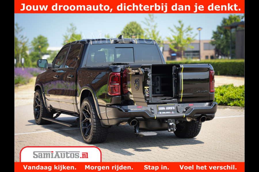 Dodge Ram 1500 Limited Night High Output 540HP 706Nm | Massage + Full Option | De Meest Luxe en Volle Pick-Up in zijn Klasse | Comfortabele Dubbele Cabine met Royale 5 Zitplaatsen | BPM vrij | Nu Leverbaar uit Voorraad | Voorraad Nr 2327 - 5407