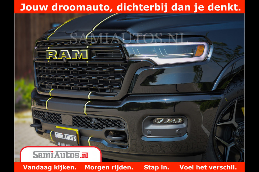 Dodge Ram 1500 Limited Night High Output 540HP 706Nm | Massage + Full Option | De Meest Luxe en Volle Pick-Up in zijn Klasse | Comfortabele Dubbele Cabine met Royale 5 Zitplaatsen | BPM vrij | Nu Leverbaar uit Voorraad | Voorraad Nr 2327 - 5407
