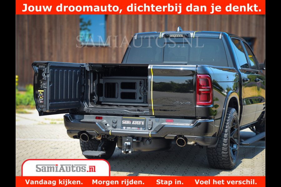 Dodge Ram 1500 Limited Night High Output 540HP 706Nm | Massage + Full Option | De Meest Luxe en Volle Pick-Up in zijn Klasse | Comfortabele Dubbele Cabine met Royale 5 Zitplaatsen | BPM vrij | Nu Leverbaar uit Voorraad | Voorraad Nr 2327 - 5407