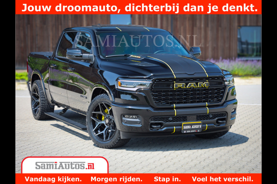 Dodge Ram 1500 Limited Night High Output 540HP 706Nm | Massage + Full Option | De Meest Luxe en Volle Pick-Up in zijn Klasse | Comfortabele Dubbele Cabine met Royale 5 Zitplaatsen | BPM vrij | Nu Leverbaar uit Voorraad | Voorraad Nr 2327 - 5407