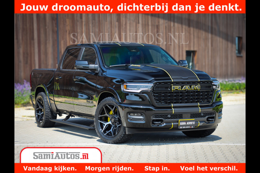 Dodge Ram 1500 Limited Night High Output 540HP 706Nm | Massage + Full Option | De Meest Luxe en Volle Pick-Up in zijn Klasse | Comfortabele Dubbele Cabine met Royale 5 Zitplaatsen | BPM vrij | Nu Leverbaar uit Voorraad | Voorraad Nr 2327 - 5407