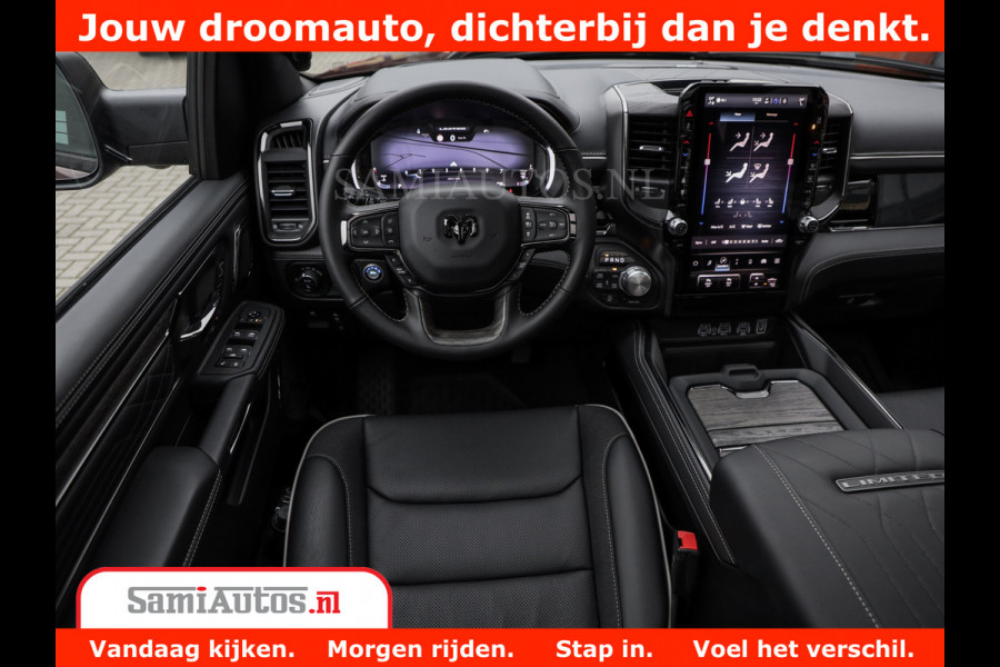 Dodge Ram 1500 Limited Night High Output 540HP 706Nm | Massage + Full Option | De Meest Luxe en Volle Pick-Up in zijn Klasse | Comfortabele Dubbele Cabine met Royale 5 Zitplaatsen | BPM vrij | Nu Leverbaar uit Voorraad | Voorraad Nr 2327 - 5407
