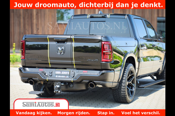 Dodge Ram 1500 Limited Night High Output 540HP 706Nm | Massage + Full Option | De Meest Luxe en Volle Pick-Up in zijn Klasse | Comfortabele Dubbele Cabine met Royale 5 Zitplaatsen | BPM vrij | Nu Leverbaar uit Voorraad | Voorraad Nr 2327 - 5407