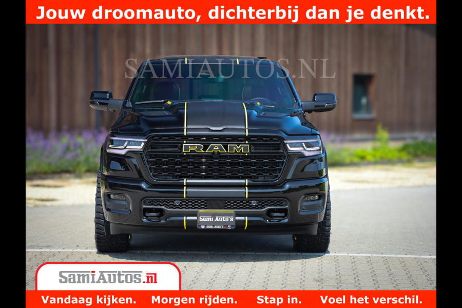 Dodge Ram 1500 Limited Night High Output 540HP 706Nm | Massage + Full Option | De Meest Luxe en Volle Pick-Up in zijn Klasse | Comfortabele Dubbele Cabine met Royale 5 Zitplaatsen | BPM vrij | Nu Leverbaar uit Voorraad | Voorraad Nr 2327 - 5407