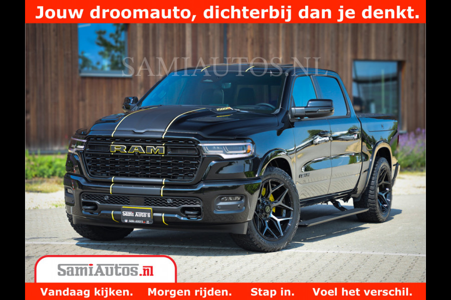Dodge Ram 1500 Limited Night High Output 540HP 706Nm | Massage + Full Option | De Meest Luxe en Volle Pick-Up in zijn Klasse | Comfortabele Dubbele Cabine met Royale 5 Zitplaatsen | BPM vrij | Nu Leverbaar uit Voorraad | Voorraad Nr 2327 - 5407