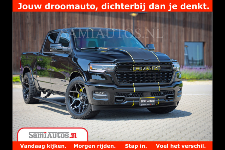 Dodge Ram 1500 Limited Night High Output 540HP 706Nm | Massage + Full Option | De Meest Luxe en Volle Pick-Up in zijn Klasse | Comfortabele Dubbele Cabine met Royale 5 Zitplaatsen | BPM vrij | Nu Leverbaar uit Voorraad | Voorraad Nr 2327 - 5407