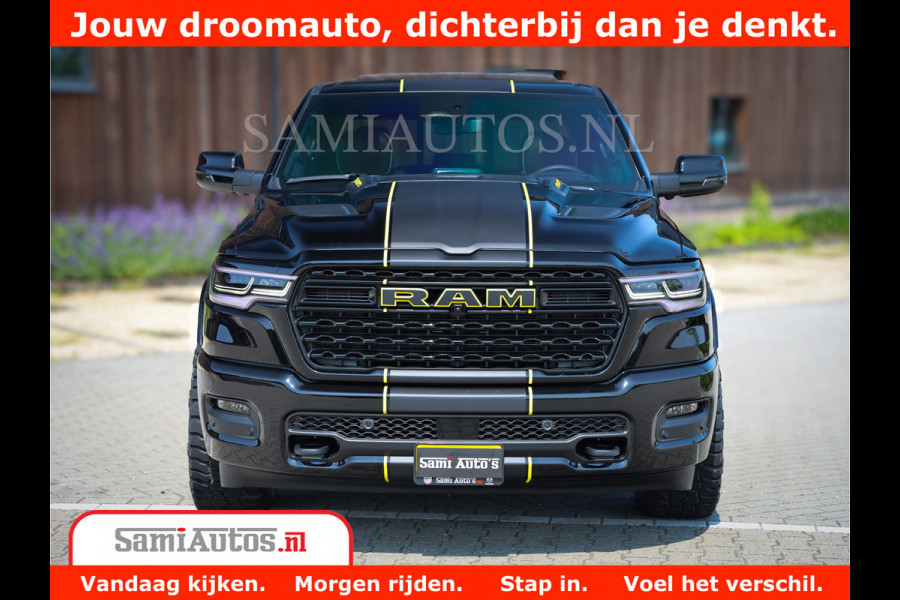 Dodge Ram 1500 Limited Night High Output 540HP 706Nm | Massage + Full Option | De Meest Luxe en Volle Pick-Up in zijn Klasse | Comfortabele Dubbele Cabine met Royale 5 Zitplaatsen | BPM vrij | Nu Leverbaar uit Voorraad | Voorraad Nr 2327 - 5407