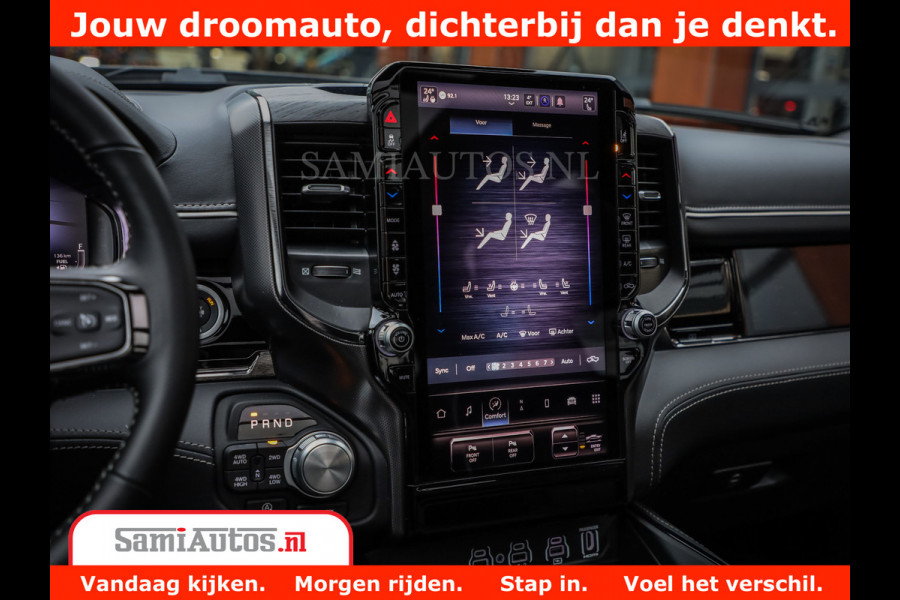 Dodge Ram 1500 Limited Night High Output 540HP 706Nm | Massage + Full Option | De Meest Luxe en Volle Pick-Up in zijn Klasse | Comfortabele Dubbele Cabine met Royale 5 Zitplaatsen | BPM vrij | Nu Leverbaar uit Voorraad | Voorraad Nr 2327 - 5407
