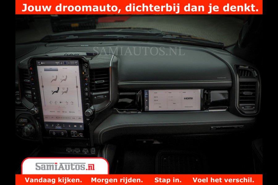 Dodge Ram 1500 Limited Night High Output 540HP 706Nm | Massage + Full Option | De Meest Luxe en Volle Pick-Up in zijn Klasse | Comfortabele Dubbele Cabine met Royale 5 Zitplaatsen | BPM vrij | Nu Leverbaar uit Voorraad | Voorraad Nr 2327 - 5407