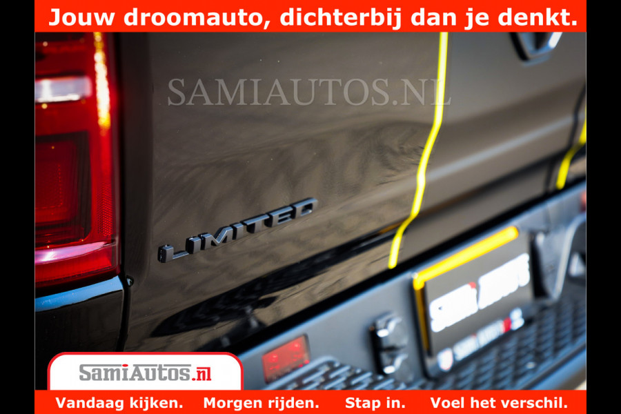 Dodge Ram 1500 Limited Night High Output 540HP 706Nm | Massage + Full Option | De Meest Luxe en Volle Pick-Up in zijn Klasse | Comfortabele Dubbele Cabine met Royale 5 Zitplaatsen | BPM vrij | Nu Leverbaar uit Voorraad | Voorraad Nr 2327 - 5407