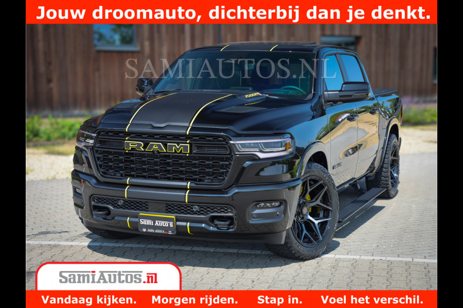 Dodge Ram 1500 Limited Night High Output 540HP 706Nm | Massage + Full Option | De Meest Luxe en Volle Pick-Up in zijn Klasse | Comfortabele Dubbele Cabine met Royale 5 Zitplaatsen | BPM vrij | Nu Leverbaar uit Voorraad | Voorraad Nr 2327 - 5407