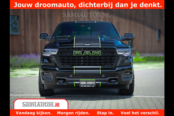 Dodge Ram 1500 Limited Night H.O 540HP 706Nm | Massage + Full Option | De Meest Luxe en Volle Pick-Up in zijn Klasse | Comfortabele Dubbele Cabine met Royale 5 Zitplaatsen | BPM vrij | Nu Leverbaar uit Voorraad | Voorraad Nr 2384 - 5408