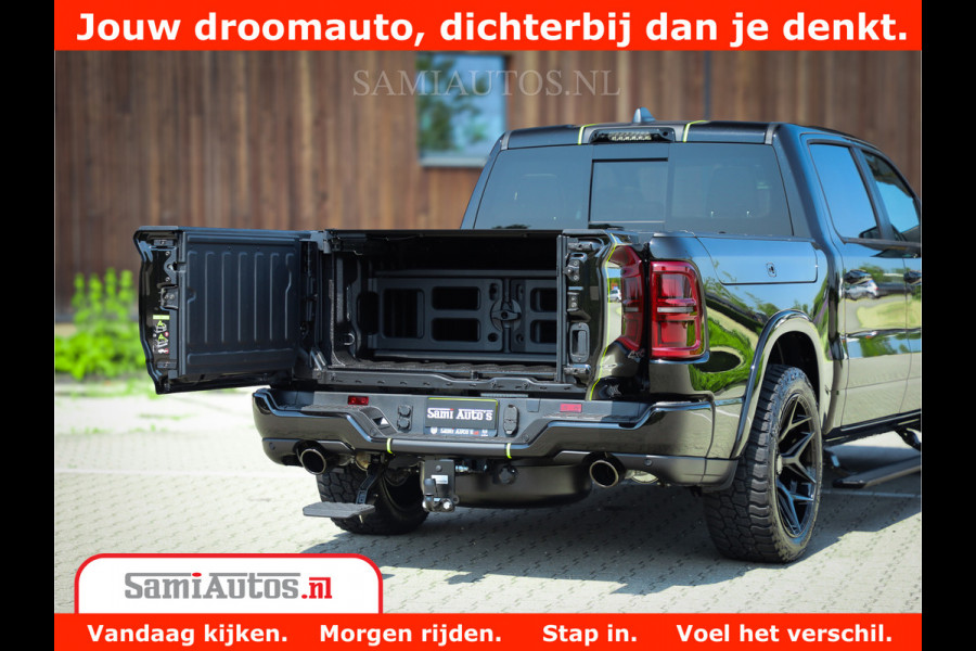 Dodge Ram 1500 Limited Night H.O 540HP 706Nm | Massage + Full Option | De Meest Luxe en Volle Pick-Up in zijn Klasse | Comfortabele Dubbele Cabine met Royale 5 Zitplaatsen | BPM vrij | Nu Leverbaar uit Voorraad | Voorraad Nr 2384 - 5408