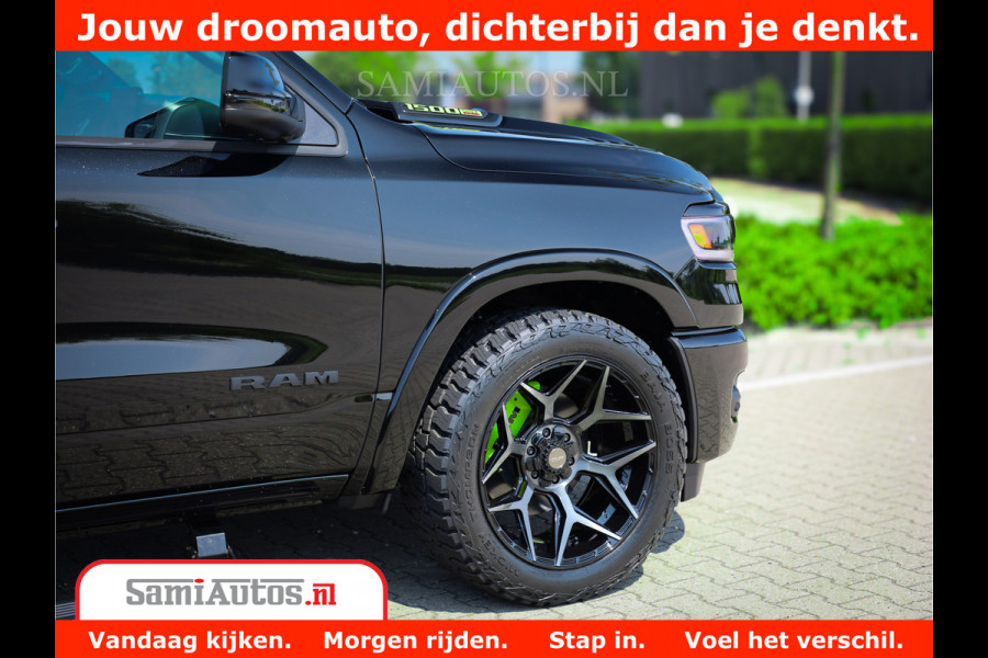 Dodge Ram 1500 Limited Night H.O 540HP 706Nm | Massage + Full Option | De Meest Luxe en Volle Pick-Up in zijn Klasse | Comfortabele Dubbele Cabine met Royale 5 Zitplaatsen | BPM vrij | Nu Leverbaar uit Voorraad | Voorraad Nr 2384 - 5408