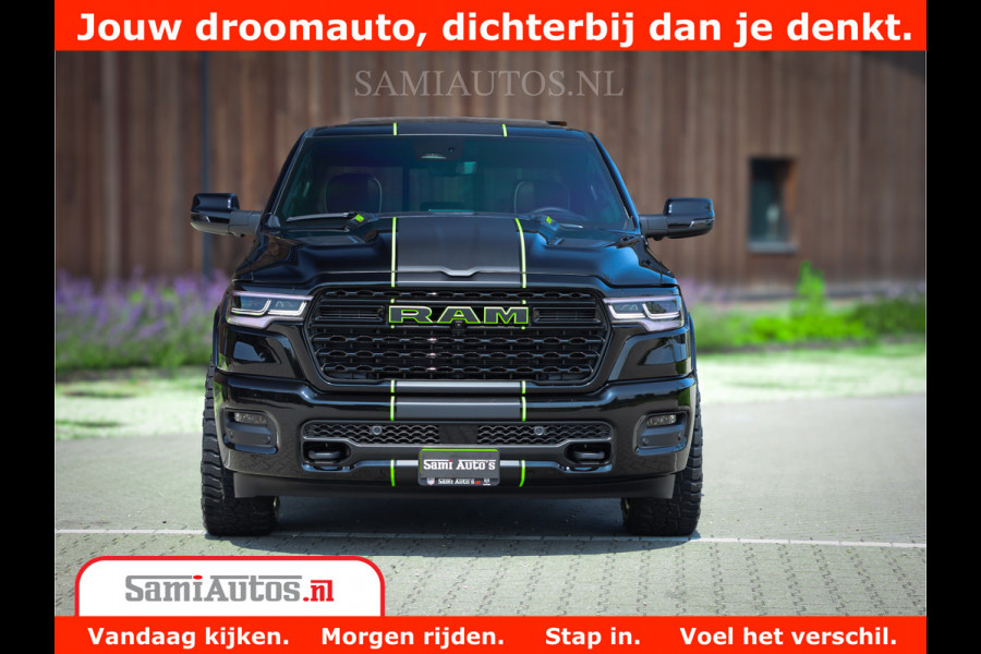 Dodge Ram 1500 Limited Night H.O 540HP 706Nm | Massage + Full Option | De Meest Luxe en Volle Pick-Up in zijn Klasse | Comfortabele Dubbele Cabine met Royale 5 Zitplaatsen | BPM vrij | Nu Leverbaar uit Voorraad | Voorraad Nr 2384 - 5408