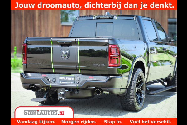 Dodge Ram 1500 Limited Night H.O 540HP 706Nm | Massage + Full Option | De Meest Luxe en Volle Pick-Up in zijn Klasse | Comfortabele Dubbele Cabine met Royale 5 Zitplaatsen | BPM vrij | Nu Leverbaar uit Voorraad | Voorraad Nr 2384 - 5408