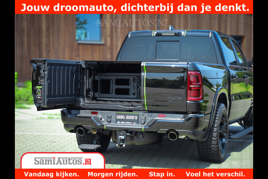 Dodge Ram 1500 Limited Night H.O 540HP 706Nm | Massage + Full Option | De Meest Luxe en Volle Pick-Up in zijn Klasse | Comfortabele Dubbele Cabine met Royale 5 Zitplaatsen | BPM vrij | Nu Leverbaar uit Voorraad | Voorraad Nr 2384 - 5408