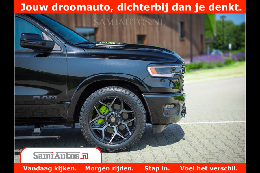 Dodge Ram 1500 Limited Night H.O 540HP 706Nm | Massage + Full Option | De Meest Luxe en Volle Pick-Up in zijn Klasse | Comfortabele Dubbele Cabine met Royale 5 Zitplaatsen | BPM vrij | Nu Leverbaar uit Voorraad | Voorraad Nr 2384 - 5408