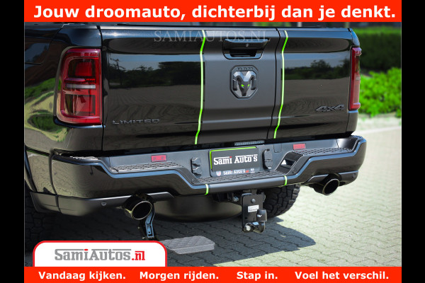 Dodge Ram 1500 Limited Night H.O 540HP 706Nm | Massage + Full Option | De Meest Luxe en Volle Pick-Up in zijn Klasse | Comfortabele Dubbele Cabine met Royale 5 Zitplaatsen | BPM vrij | Nu Leverbaar uit Voorraad | Voorraad Nr 2384 - 5408