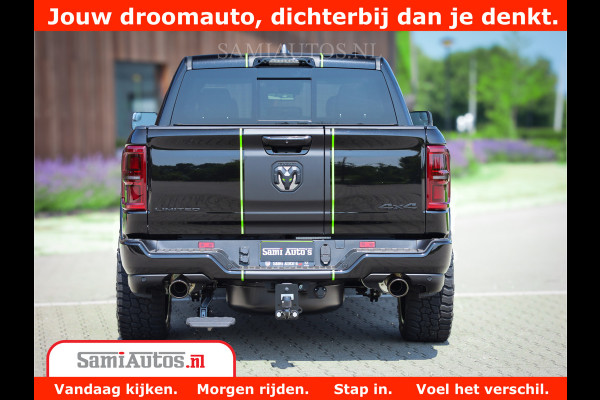 Dodge Ram 1500 Limited Night H.O 540HP 706Nm | Massage + Full Option | De Meest Luxe en Volle Pick-Up in zijn Klasse | Comfortabele Dubbele Cabine met Royale 5 Zitplaatsen | BPM vrij | Nu Leverbaar uit Voorraad | Voorraad Nr 2384 - 5408