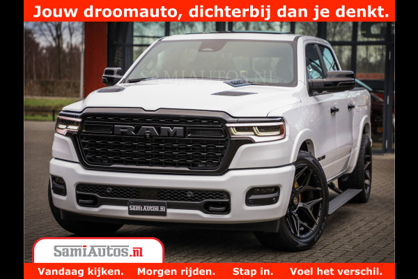 Dodge Ram 1500 1500 Limited Night H.O 540HP 706Nm | Massage + Full Option | De Meest Luxe en Volle Pick-Up in zijn Klasse | Comfortabele Dubbele Cabine met Royale 5 Zitplaatsen | BPM vrij | Nu Leverbaar uit Voorraad | Voorraad Nr 2298 - 7479