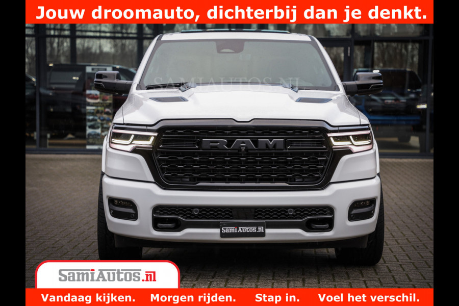 Dodge Ram 1500 1500 Limited Night H.O 540HP 706Nm | Massage + Full Option | De Meest Luxe en Volle Pick-Up in zijn Klasse | Comfortabele Dubbele Cabine met Royale 5 Zitplaatsen | BPM vrij | Nu Leverbaar uit Voorraad | Voorraad Nr 2298 - 7479