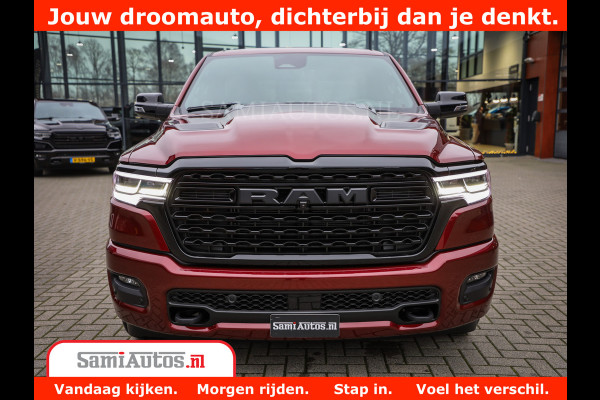 Dodge Ram 1500 Limited Night H.O 540HP 706Nm | Massage + Full Option | De Meest Luxe en Volle Pick-Up in zijn Klasse | Comfortabele Dubbele Cabine met Royale 5 Zitplaatsen | BPM vrij | Nu Leverbaar uit Voorraad | Voorraad Nr 2302 - 7425