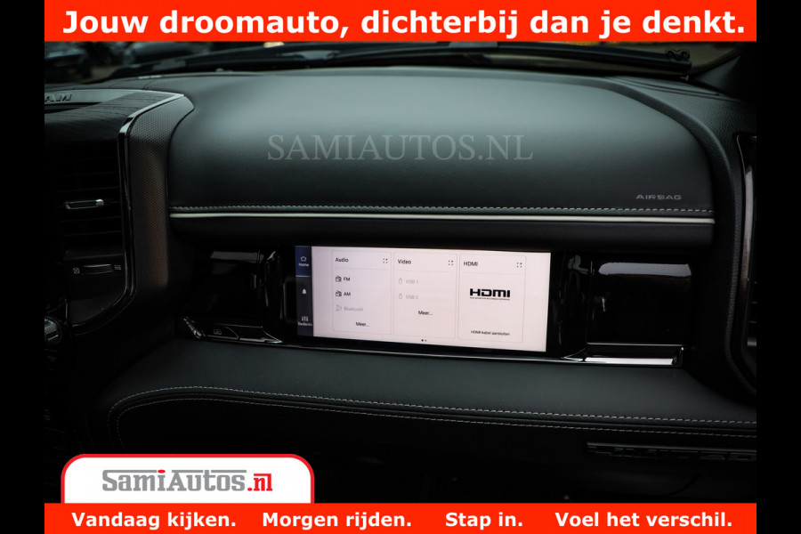 Dodge Ram 1500 Limited Night H.O 540HP 706Nm | Massage + Full Option | De Meest Luxe en Volle Pick-Up in zijn Klasse | Comfortabele Dubbele Cabine met Royale 5 Zitplaatsen | BPM vrij | Nu Leverbaar uit Voorraad | Voorraad Nr 2302 - 7425