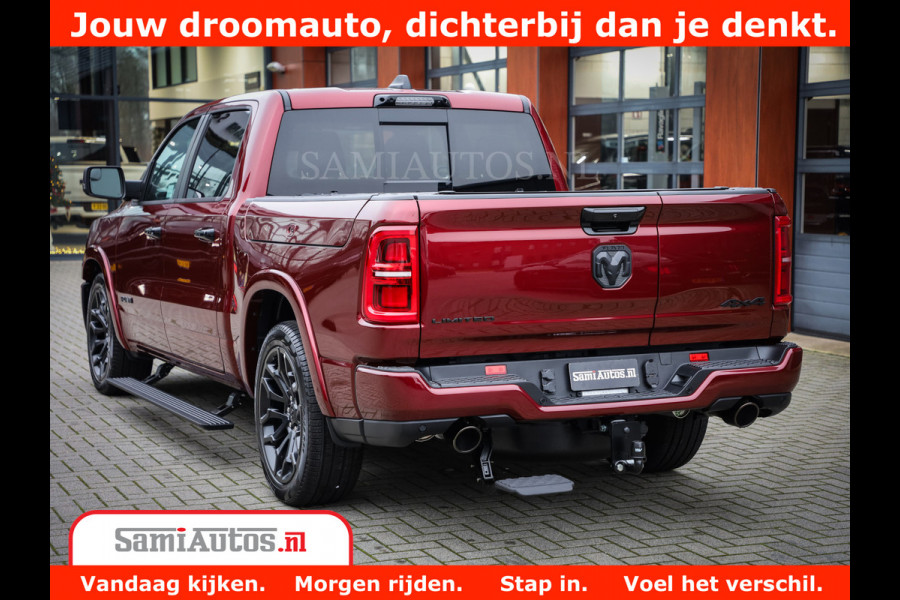 Dodge Ram 1500 Limited Night H.O 540HP 706Nm | Massage + Full Option | De Meest Luxe en Volle Pick-Up in zijn Klasse | Comfortabele Dubbele Cabine met Royale 5 Zitplaatsen | BPM vrij | Nu Leverbaar uit Voorraad | Voorraad Nr 2302 - 7425
