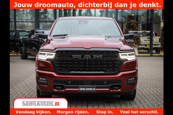 Dodge Ram 1500 Limited Night H.O 540HP 706Nm | Massage + Full Option | De Meest Luxe en Volle Pick-Up in zijn Klasse | Comfortabele Dubbele Cabine met Royale 5 Zitplaatsen | BPM vrij | Nu Leverbaar uit Voorraad | Voorraad Nr 2302 - 7425