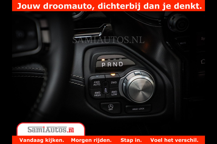 Dodge Ram 1500 Limited Night H.O 540HP 706Nm | Massage + Full Option | De Meest Luxe en Volle Pick-Up in zijn Klasse | Comfortabele Dubbele Cabine met Royale 5 Zitplaatsen | BPM vrij | Nu Leverbaar uit Voorraad | Voorraad Nr 2302 - 7425