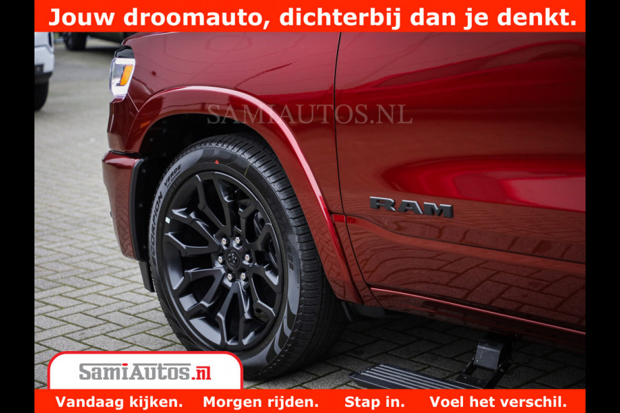 Dodge Ram 1500 Limited Night H.O 540HP 706Nm | Massage + Full Option | De Meest Luxe en Volle Pick-Up in zijn Klasse | Comfortabele Dubbele Cabine met Royale 5 Zitplaatsen | BPM vrij | Nu Leverbaar uit Voorraad | Voorraad Nr 2302 - 7425