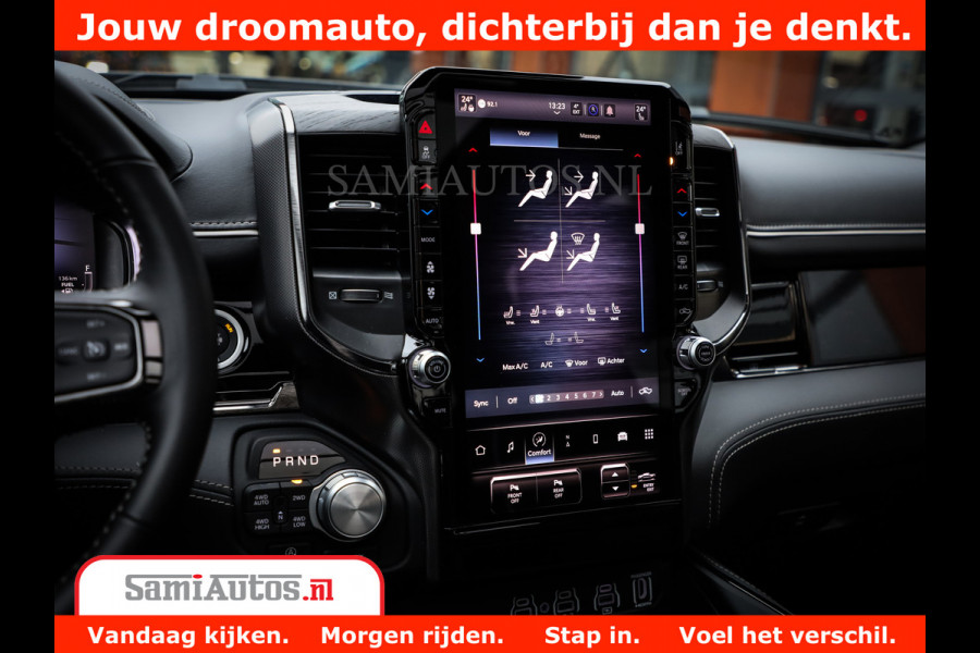 Dodge Ram 1500 Limited Night H.O 540HP 706Nm | Massage + Full Option | De Meest Luxe en Volle Pick-Up in zijn Klasse | Comfortabele Dubbele Cabine met Royale 5 Zitplaatsen | BPM vrij | Nu Leverbaar uit Voorraad | Voorraad Nr 2302 - 7425