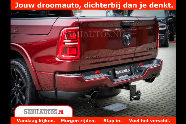 Dodge Ram 1500 Limited Night H.O 540HP 706Nm | Massage + Full Option | De Meest Luxe en Volle Pick-Up in zijn Klasse | Comfortabele Dubbele Cabine met Royale 5 Zitplaatsen | BPM vrij | Nu Leverbaar uit Voorraad | Voorraad Nr 2302 - 7425