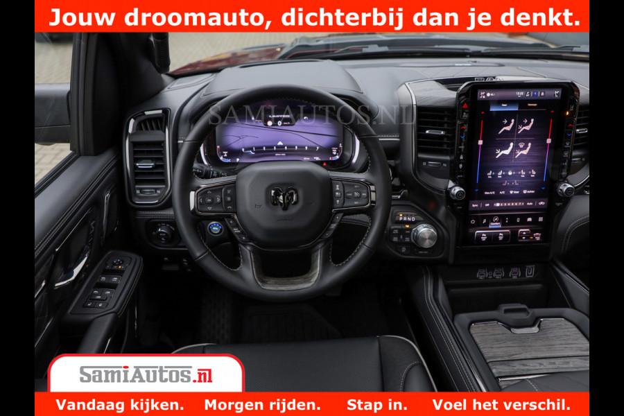 Dodge Ram 1500 Limited Night H.O 540HP 706Nm | Massage + Full Option | De Meest Luxe en Volle Pick-Up in zijn Klasse | Comfortabele Dubbele Cabine met Royale 5 Zitplaatsen | BPM vrij | Nu Leverbaar uit Voorraad | Voorraad Nr 2302 - 7425