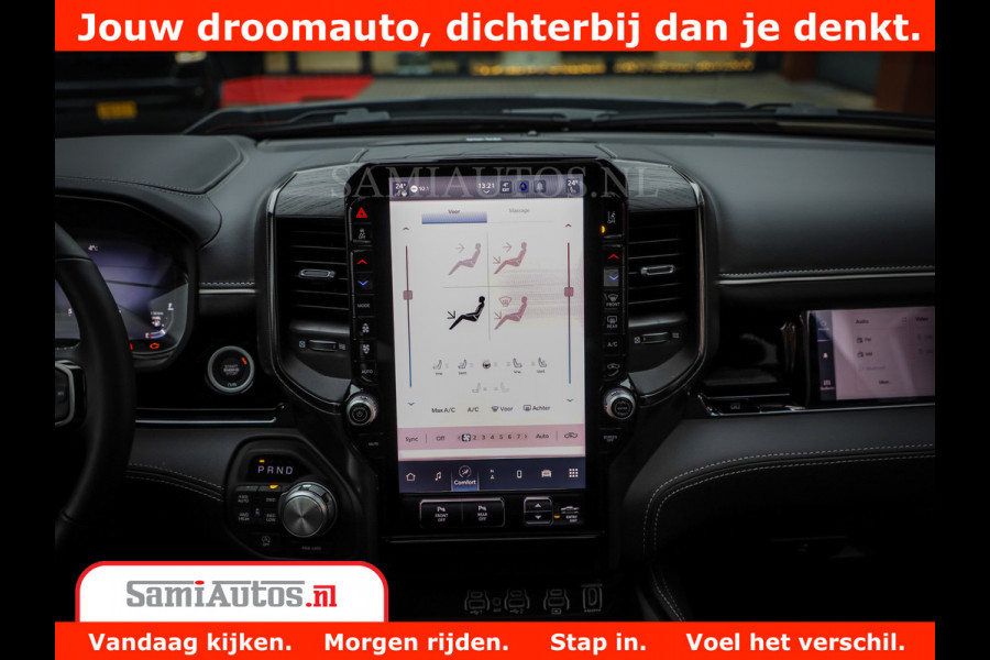 Dodge Ram 1500 Limited Night H.O 540HP 706Nm | Massage + Full Option | De Meest Luxe en Volle Pick-Up in zijn Klasse | Comfortabele Dubbele Cabine met Royale 5 Zitplaatsen | BPM vrij | Nu Leverbaar uit Voorraad | Voorraad Nr 2302 - 7425