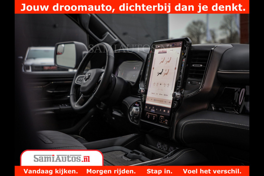 Dodge Ram 1500 Limited Night H.O 540HP 706Nm | Massage + Full Option | De Meest Luxe en Volle Pick-Up in zijn Klasse | Comfortabele Dubbele Cabine met Royale 5 Zitplaatsen | BPM vrij | Nu Leverbaar uit Voorraad | Voorraad Nr 2302 - 7425