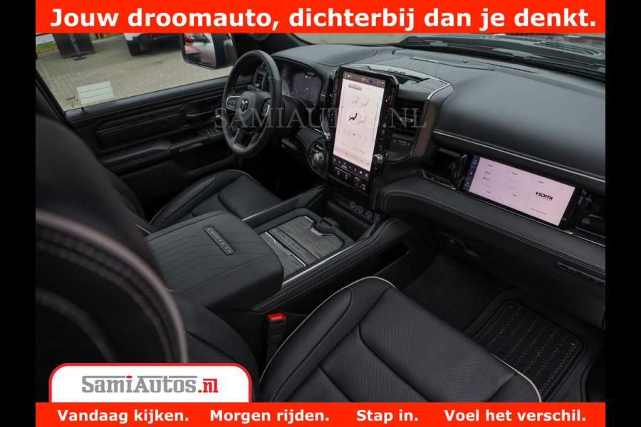 Dodge Ram 1500 Limited Night H.O 540HP 706Nm | Massage + Full Option | De Meest Luxe en Volle Pick-Up in zijn Klasse | Comfortabele Dubbele Cabine met Royale 5 Zitplaatsen | BPM vrij | Nu Leverbaar uit Voorraad | Voorraad Nr 2302 - 7425
