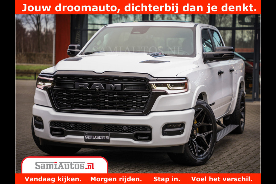 Dodge Ram 1500 Limited Night High Output 540HP 706Nm | Massage + Full Option | De Meest Luxe en Volle Pick-Up in zijn Klasse | Comfortabele Dubbele Cabine met Royale 5 Zitplaatsen | BPM vrij | Nu Leverbaar uit Voorraad | Voorraad Nr 2336 - 7700