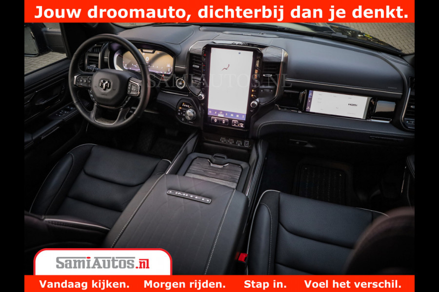 Dodge Ram 1500 Limited Night High Output 540HP 706Nm | Massage + Full Option | De Meest Luxe en Volle Pick-Up in zijn Klasse | Comfortabele Dubbele Cabine met Royale 5 Zitplaatsen | BPM vrij | Nu Leverbaar uit Voorraad | Voorraad Nr 2336 - 7700