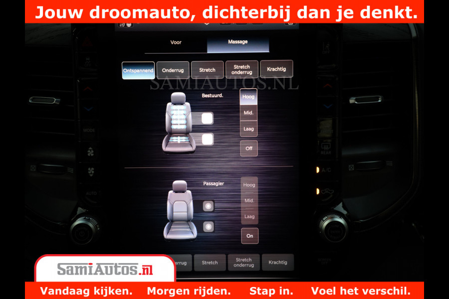 Dodge Ram 1500 Limited Night High Output 540HP 706Nm | Massage + Full Option | De Meest Luxe en Volle Pick-Up in zijn Klasse | Comfortabele Dubbele Cabine met Royale 5 Zitplaatsen | BPM vrij | Nu Leverbaar uit Voorraad | Voorraad Nr 2336 - 7700