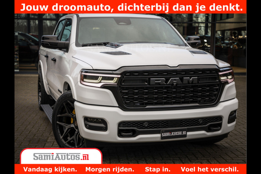 Dodge Ram 1500 Limited Night High Output 540HP 706Nm | Massage + Full Option | De Meest Luxe en Volle Pick-Up in zijn Klasse | Comfortabele Dubbele Cabine met Royale 5 Zitplaatsen | BPM vrij | Nu Leverbaar uit Voorraad | Voorraad Nr 2336 - 7700
