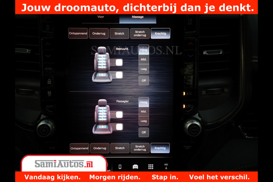 Dodge Ram 1500 Limited Night High Output 540HP 706Nm | Massage + Full Option | De Meest Luxe en Volle Pick-Up in zijn Klasse | Comfortabele Dubbele Cabine met Royale 5 Zitplaatsen | BPM vrij | Nu Leverbaar uit Voorraad | Voorraad Nr 2336 - 7700