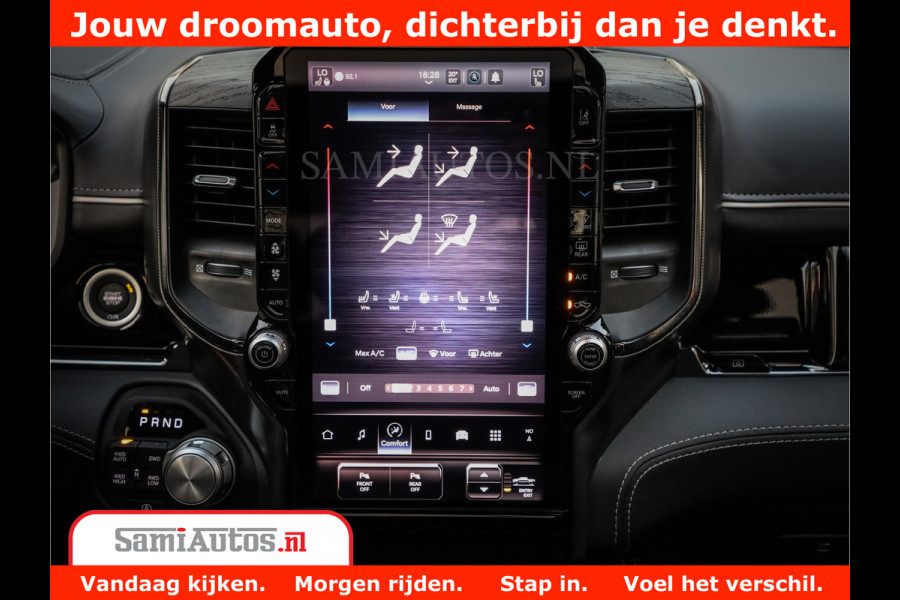 Dodge Ram 1500 Limited Night High Output 540HP 706Nm | Massage + Full Option | De Meest Luxe en Volle Pick-Up in zijn Klasse | Comfortabele Dubbele Cabine met Royale 5 Zitplaatsen | BPM vrij | Nu Leverbaar uit Voorraad | Voorraad Nr 2336 - 7700