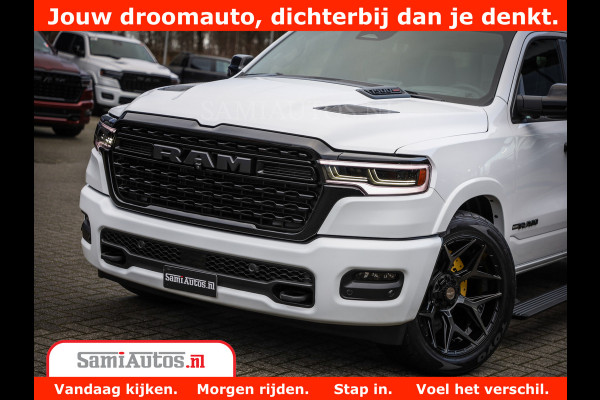 Dodge Ram 1500 Limited Night High Output 540HP 706Nm | Massage + Full Option | De Meest Luxe en Volle Pick-Up in zijn Klasse | Comfortabele Dubbele Cabine met Royale 5 Zitplaatsen | BPM vrij | Nu Leverbaar uit Voorraad | Voorraad Nr 2336 - 7700