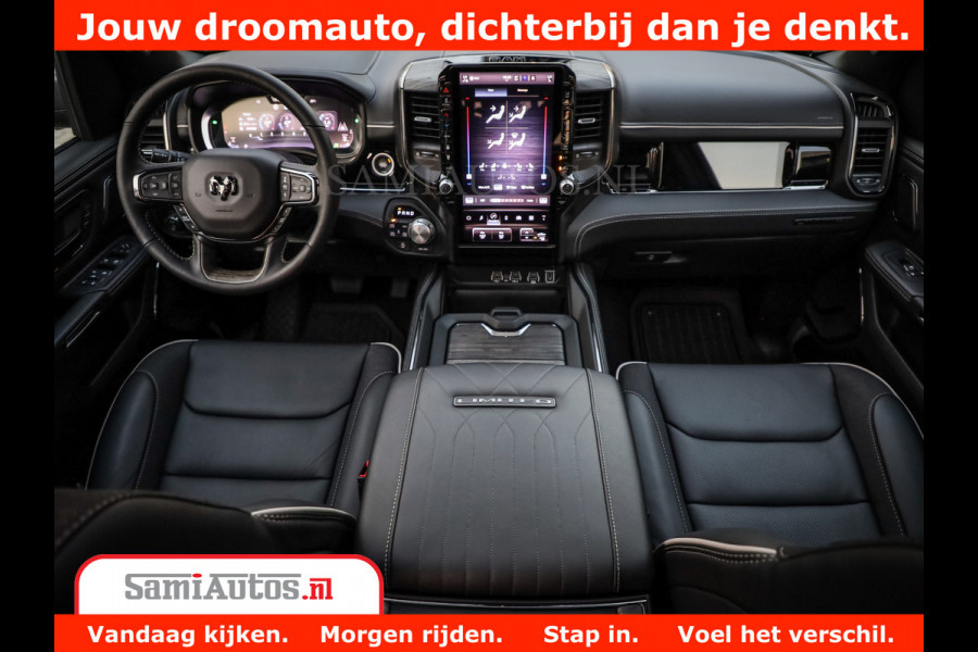 Dodge Ram 1500 Limited Night High Output 540HP 706Nm | Massage + Full Option | De Meest Luxe en Volle Pick-Up in zijn Klasse | Comfortabele Dubbele Cabine met Royale 5 Zitplaatsen | BPM vrij | Nu Leverbaar uit Voorraad | Voorraad Nr 2336 - 7700